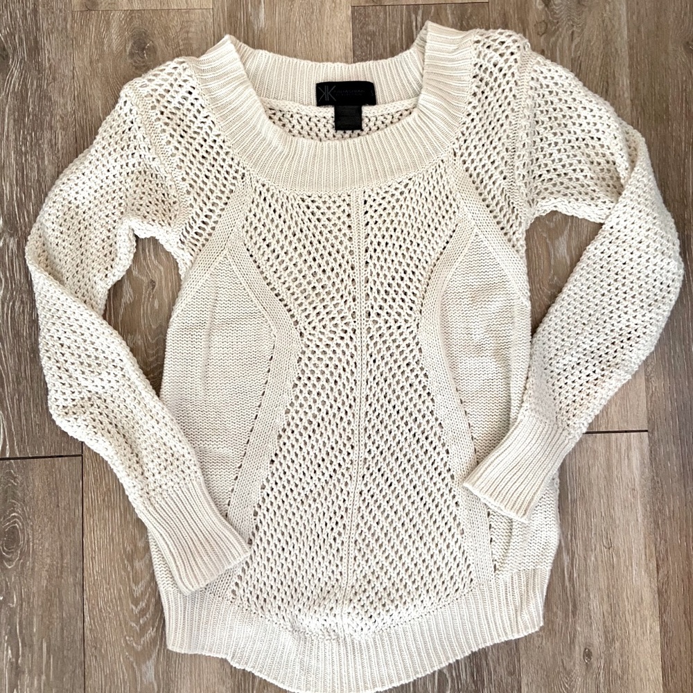 Kardashian Kollection cream knit sweater